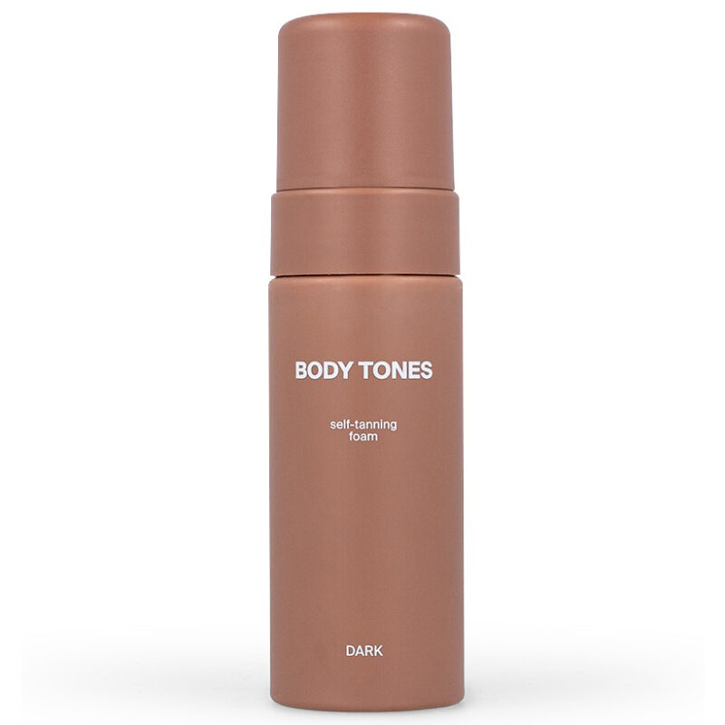 BODY TONES Light Selbstbräunender Schaum, 155 ml – für eine natürliche, streifenfreie Bräune ohne orangefarbene Töne. Bietet gleichmäßige Feuchtigkeitsversorgung und ist ideal für alle Hauttypen