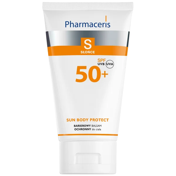 Pharmaceris S Sonne hydrolipidischer schützender Körperbalsam mit SPF 50+, 150 ml - idealer Sonnenschutz für empfindliche Haut, bietet hohen UV-Schutz und intensive Feuchtigkeit, schützt vor Sonnenbrand und Hautschäden.