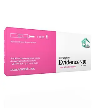 Evidence-10 Schwangerschaftstest: Ultrasensibler Test für Zuhause, erkennt hCG ab 10 mlU/mL für frühzeitige und präzise Ergebnisse.