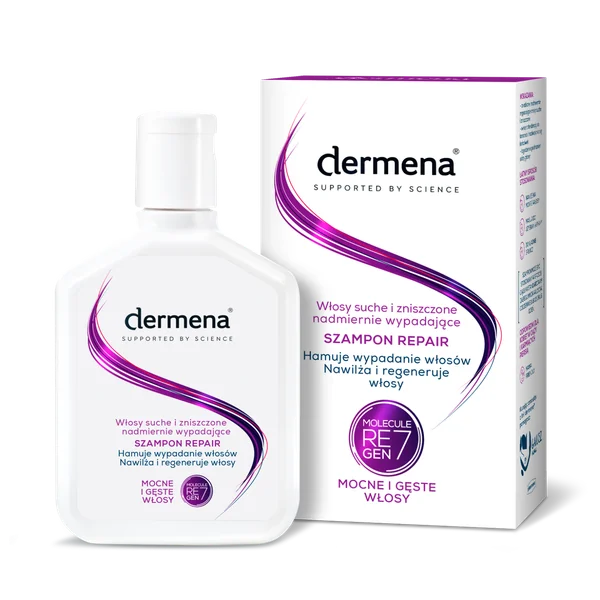 Dermena Hair Care Repair Shampoo für trockenes, strapaziertes Haar, gegen Haarausfall, 200 ml