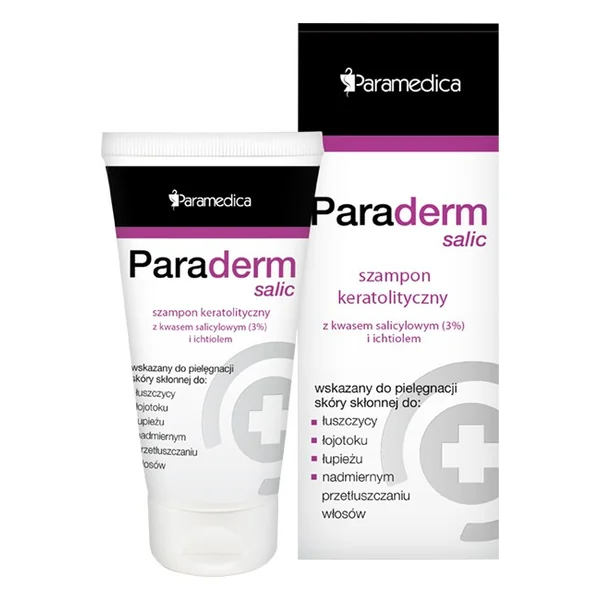 Paraderm Salic, keratolytisches Shampoo mit 3% Salicylsäure und Ichthyol, 150 g - ideal zur Pflege der Kopfhaut bei Schuppen und Seborrhoe.