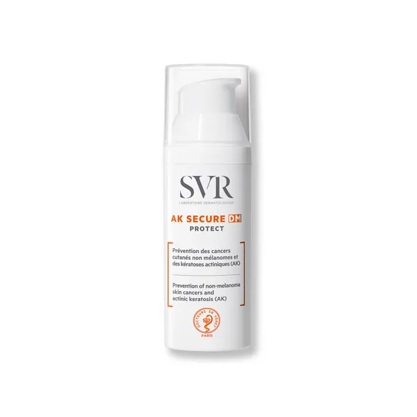 SVR AK Secure DM Protect Fluid 50 ml - Intensiver Sonnenschutz für empfindliche Haut, ideal zur Vorbeugung von aktinischen Keratosen und Hautkrebs. Dermatologisch getestet, schützt und regeneriert die Haut vor UV-Schäden.
