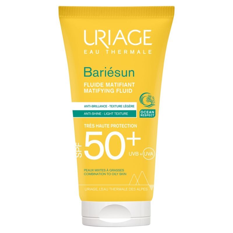 Uriage Bariesun Mat mattierende Feuchtigkeitspflege mit SPF 50+, 50 ml – Flasche mit schützender Sonnenschutzformel für fettige und Mischhaut.“ Dieser Text beschreibt das Produkt und seine Hauptmerkmale, während er Schlüsselwörter für SEO-Zwecke enthält.