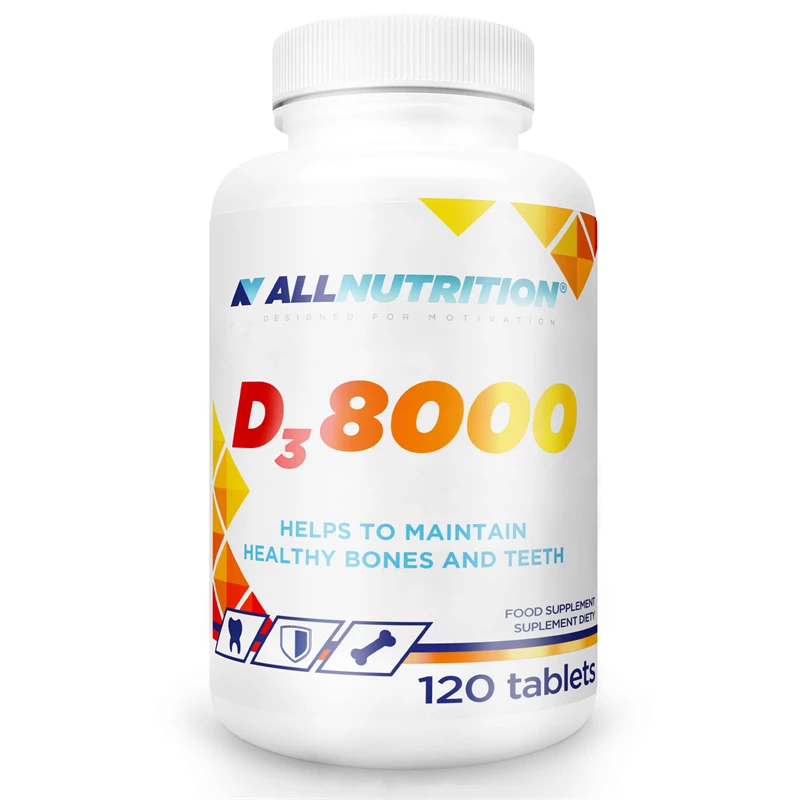 Allnutrition D3 8000 IU, 120 Tabletten: Hochwertiges Nahrungsergänzungsmittel zur Unterstützung des Immunsystems und der Knochengesundheit, 8000 IE pro Tablette