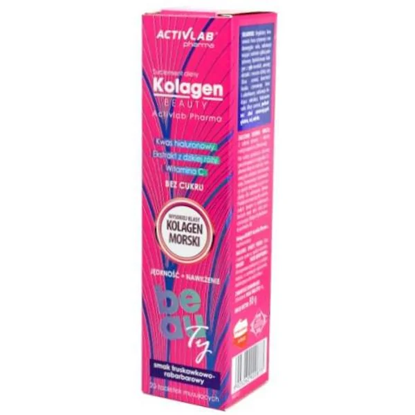 Kollagen Beauty Tabletten von Activlab Pharma für gesunde, strahlende Haut mit marinem Kollagen und Vitamin C