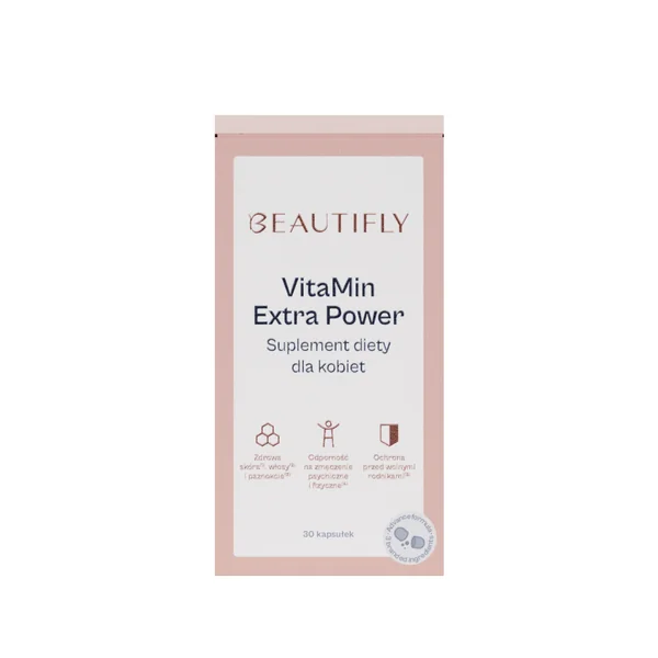 Beautifly VitaMin Extra Power Kapseln für Frauen, unterstützt die Hautgesundheit mit wertvollen Vitaminen und Antioxidantien