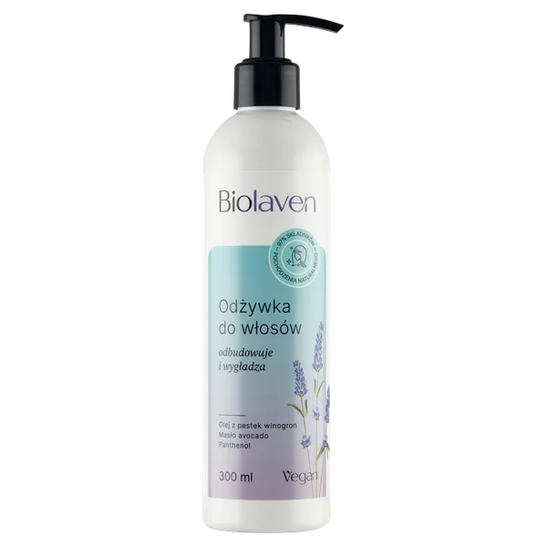 Feuchtigkeitsspendende und glättende Haarkur von Biolaven Organic in 300 ml Flasche