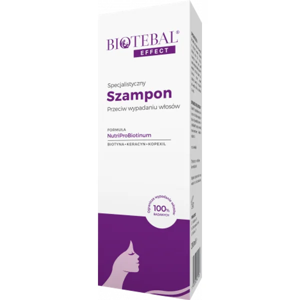 Biotebal Effect Shampoo gegen Haarausfall, 200 ml - Stärkt Haarwurzeln, reinigt sanft und reguliert die Kopfhaut mit natürlichen Inhaltsstoffen