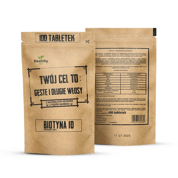 Biotin 10 mit natürlichem Silizium – 100 Tabletten, Nahrungsergänzung für Haut, Haare und Nägel