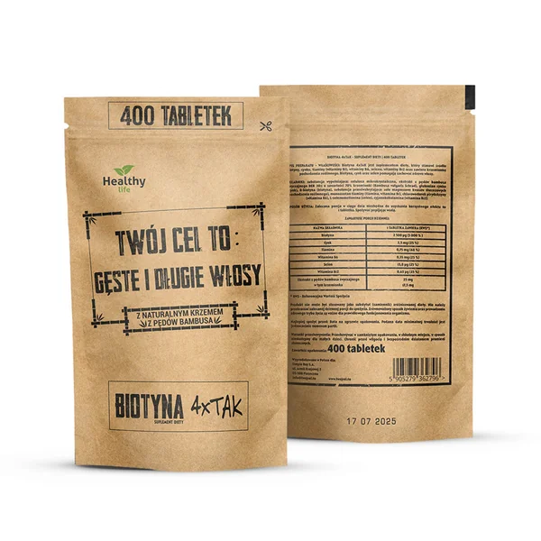 Biotin 4 x TAK mit natürlichem Silizium – 400 Tabletten für gesundes Haar, Haut und Nägel