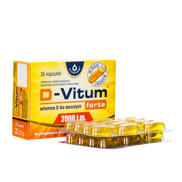 D-Vitum Forte 2000 j.m. Kapseln mit Vitamin D3 zur Unterstützung der Knochen- und Zahngesundheit