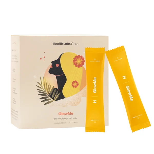 Health Labs Care GlowMe Ananas-Mango in praktischen Sachets zur Unterstützung von Haut und Haaren