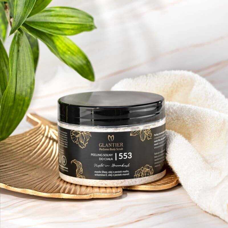 Körper-Salzpeeling 553 Glantier - 300 g, orientalisch-blumiger Duft, exfolierende Formel mit wertvollen Inhaltsstoffen für glatte und gepflegte Haut