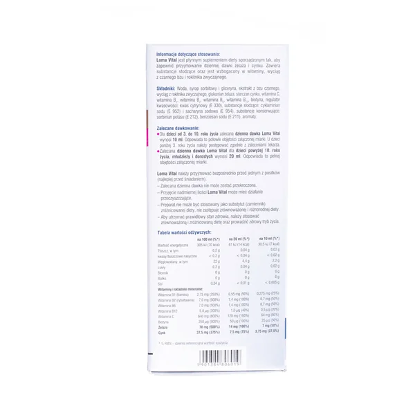 Loma Vital Eisen + Zink, Nahrungsergänzungsmittel, 500 ml1