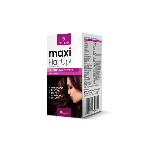 Maxi HairUp Nahrungsergänzungsmittel für gesunde Haare und Nägel mit Vitaminen und pflanzlichen Extrakten
