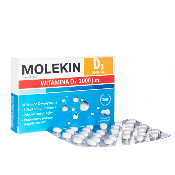 Molekin D3 2000, Nahrungsergänzungsmittel in 60 Tabletten, ideal zur Vitamin D3 Ergänzung für die Gesundheit von Knochen und Immunsystem
