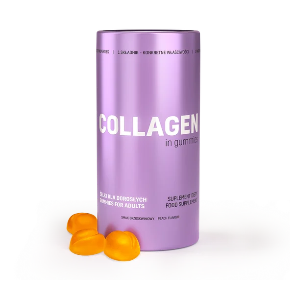 Noble Health Kollagen-Gummis in einer attraktiven Verpackung, ideal zur Unterstützung von Haut, Haaren und Gelenken