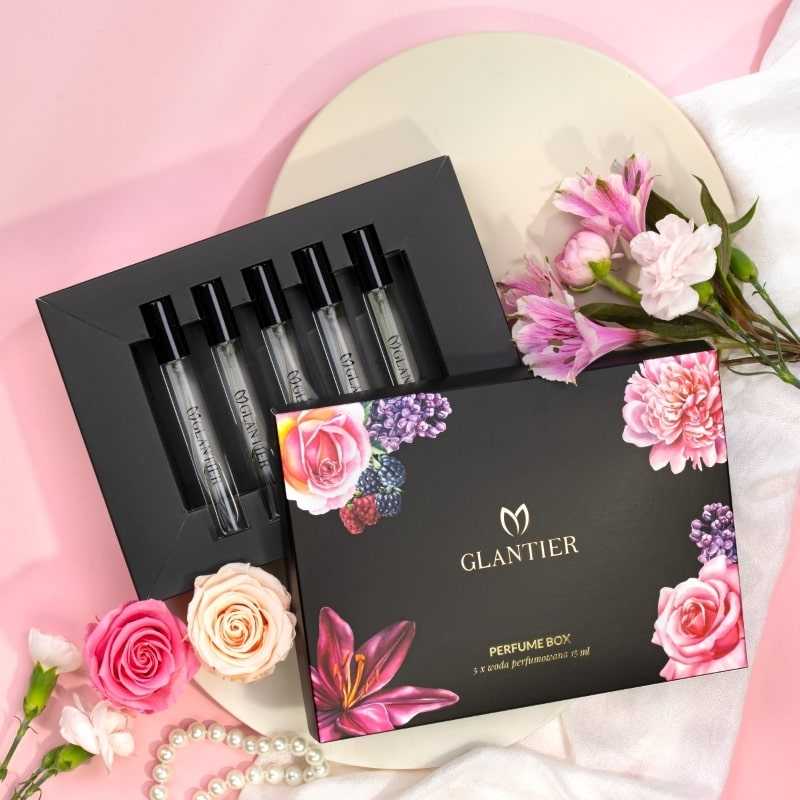 Parfüm-Box – 5 x 15 ml Parfümzerstäuber für unterwegs Parfüm-Box – 5 x 15 ml Parfümzerstäuber für Damen und Herren