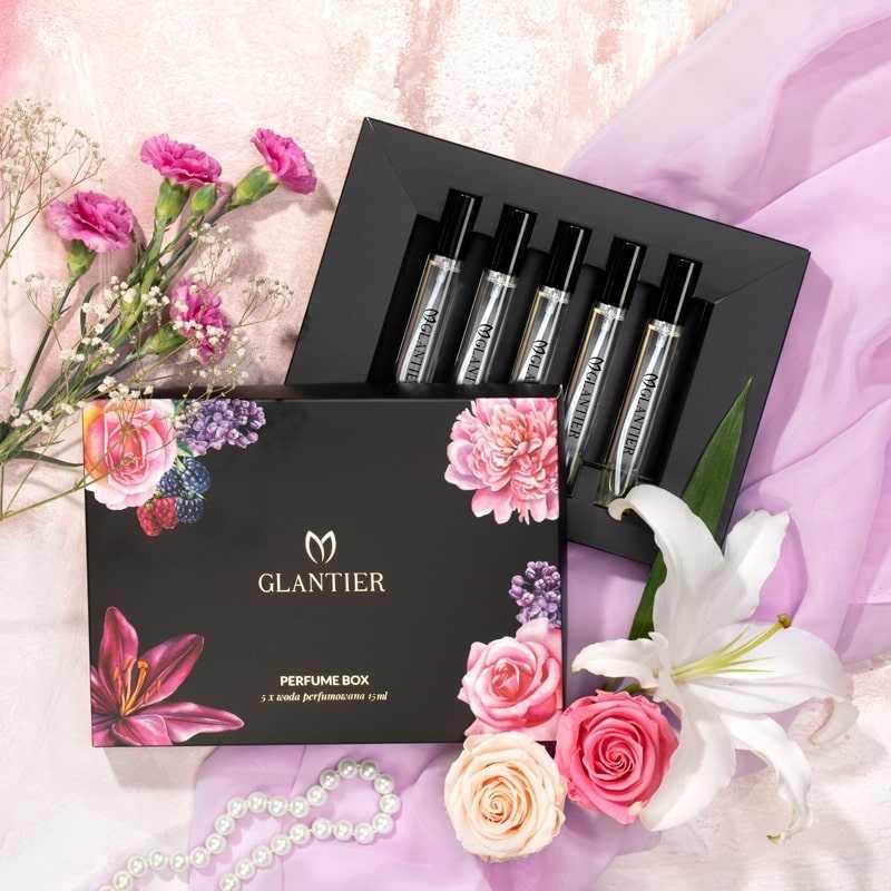 Glantier Perfume Box mit fünf eleganten Pocket-Düften in einer stilvollen Verpackung für jede Gelegenheit