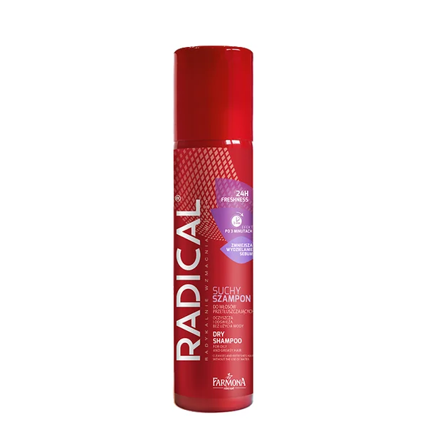 Trockenshampoo Radical Extra Frische für fettiges Haar, 180 ml – reinigt, verleiht Volumen und verlängert die Frische bis zu 24 Stunden