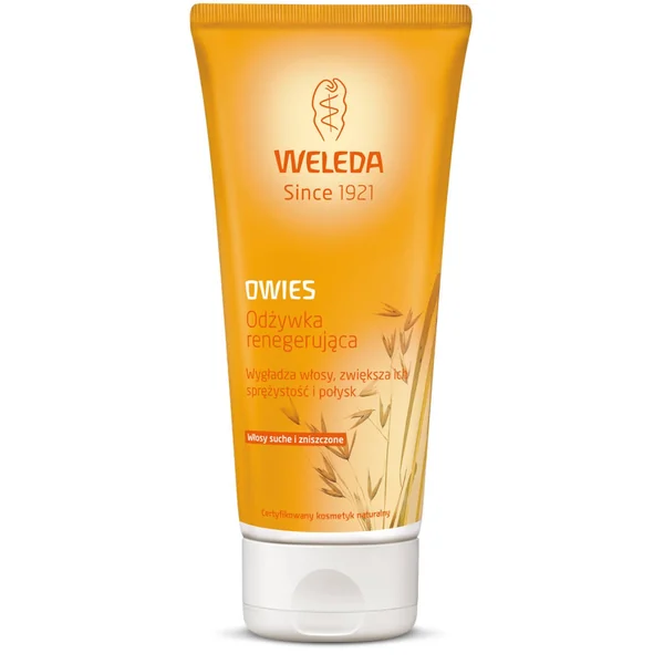 Weleda regenerierender Hafer-Conditioner für trockenes und geschädigtes Haar, nährt und verbessert Glanz und Elastizität