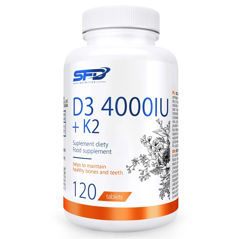 Vitamin D3 4000 + K2 - Hochwertiges Nahrungsergänzungsmittel zur Unterstützung des Immunsystems und zur Erhaltung gesunder Knochen. Enthält gut absorbierbares Vitamin K2 in der Form MK-7