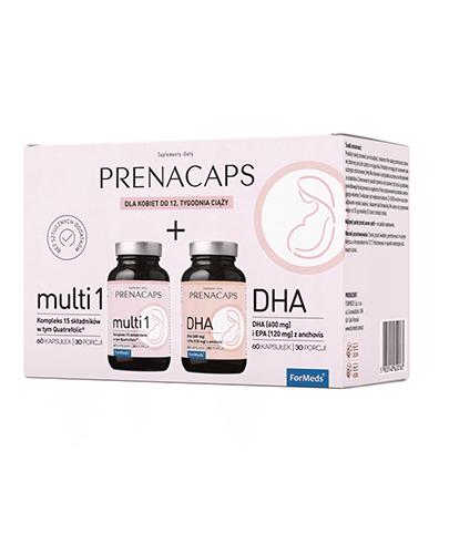 ForMeds Prenacaps Multi 1 + DHA - 60 Kapseln + 60 Kapseln: Hochwertiges Nahrungsergänzungsmittel für Schwangere zur Unterstützung von Gesundheit und Entwicklung