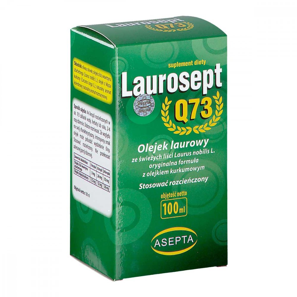 Laurosept Q73 Lorbeeröl: Hochwertiges Nahrungsergänzungsmittel mit Lorbeer- und Kurkumaöl, 100 ml.