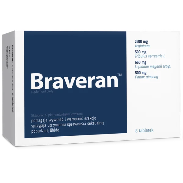 Braveran - Nahrungsergänzungsmittel für Männer zur Unterstützung der sexuellen Leistungsfähigkeit und des Libidos