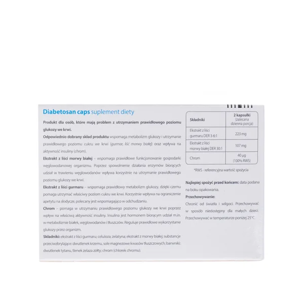 Diabetosan Caps – Nahrungsergänzungsmittel, 60 Kapseln Diabetosan Caps – 60 Kapseln Nahrungsergänzungsmittel zur Unterstützung des Blutzuckerspiegels