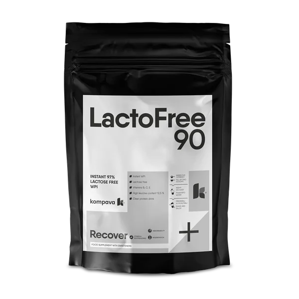 Kompava LactoFree 90 Schokolade 500 g - Laktosefreies Molkenprotein-Isolat mit BCAA für Muskelaufbau und Erholung in schokoladigem Geschmack