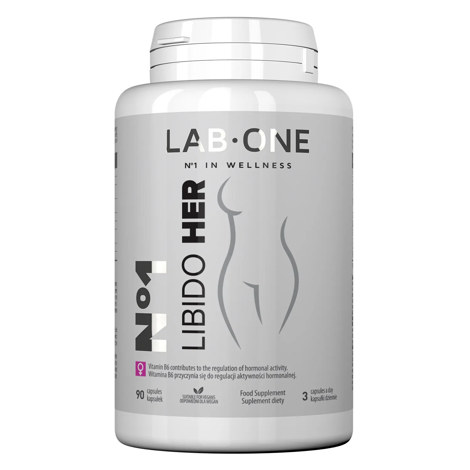 Lab One No1 Libido Her - Veganes Nahrungsergänzungsmittel für die Unterstützung der sexuellen Gesundheit und Energie von Frauen