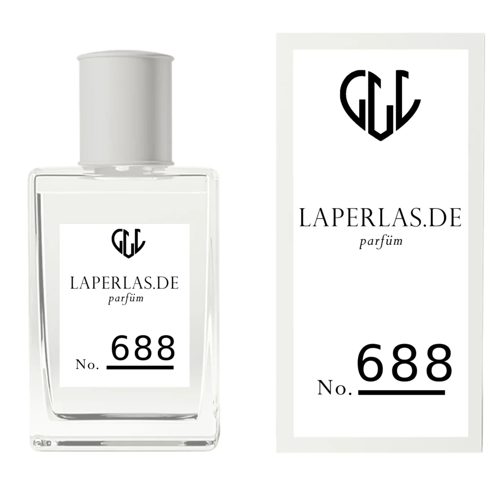 Flakon des Laperlas Parfüms 688, inspiriert von Lacoste Pour Femme Intense. Eleganter Duft mit floralen und fruchtigen Noten, ideal für moderne Frauen