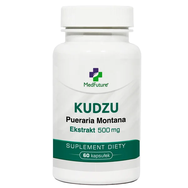 MedFuture Kudzu Extrakt 500 mg, Nahrungsergänzungsmittel zur Unterstützung bei Alkoholabhängigkeit und Menopause, mit 500 mg Kudzu pro Kapsel
