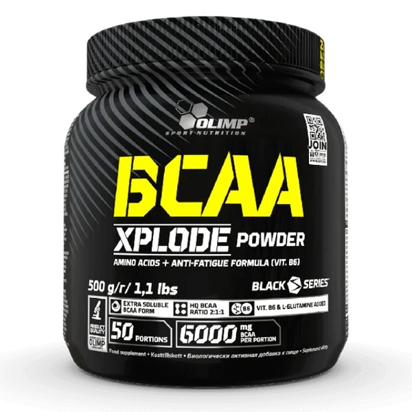 Olimp BCAA Xplode Powder Orange Geschmack in einem Behälter von 500 g für Sportler und aktive Menschen zur Unterstützung des Muskelaufbaus