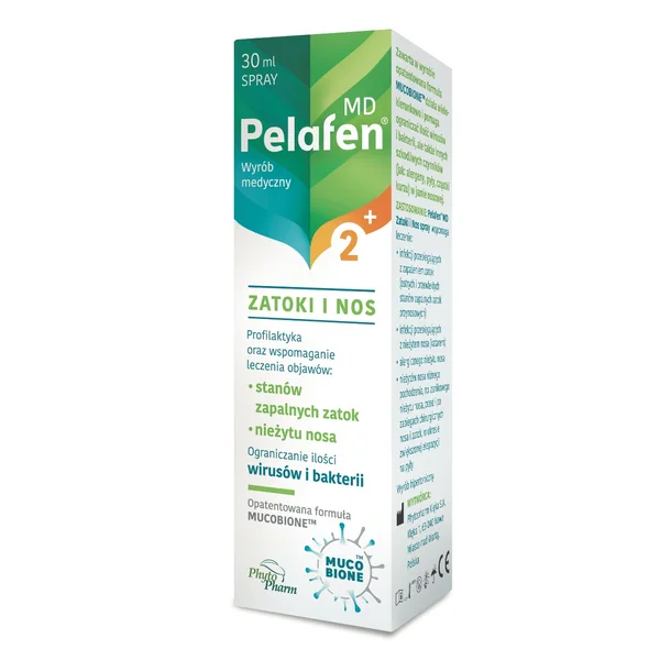 Pelafen MD Nasenspray 30 ml – Medizinisches Spray zur Behandlung von Sinusitis und Schnupfen, mit ätherischen Ölen und Pelargonienwurzel-Extrakt