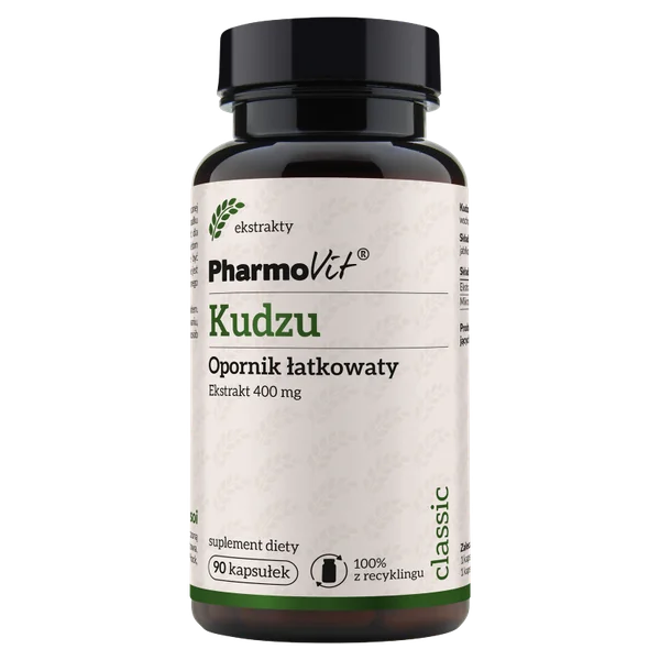 Pharmovit Classic Kudzu Extrakt 400 mg Kapseln mit natürlichem Kudzu-Wurzel-Extrakt, fördert das Wohlbefinden und die Gesundheit