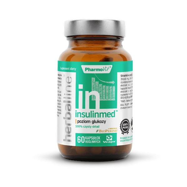 Insulinmed™ Kapseln zur natürlichen Unterstützung der Blutzuckerregulierung mit einer Mischung aus weißem Maulbeerbaum, Zimt, Gurmar und Chrom