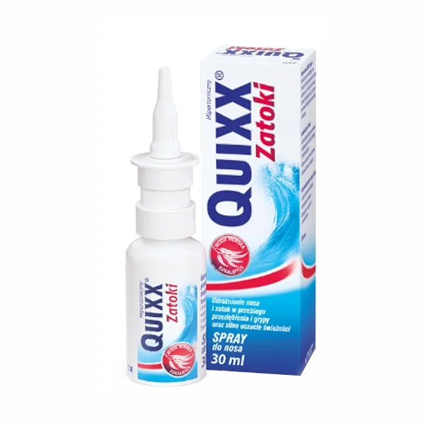 Quixx Zatoki Nasenspray, 30 ml, zur Reinigung und Befeuchtung der Nasenschleimhaut, für Erkältungen, Grippe und Allergien