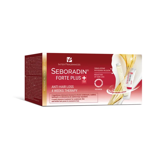 Seboradin Forte Plus Ampułki und Serum gegen Haarausfall, stärkt das Haar und fördert das Wachstum, ideal für dünnes und brüchiges Haar