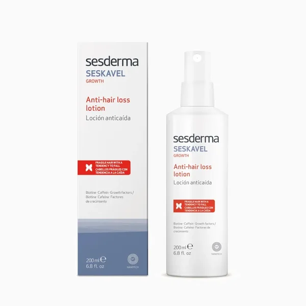 Sesderma Seskavel Emulsion gegen Haarausfall, 200 ml, fördert Haarwachstum, stärkt das Haar und reguliert den Talg