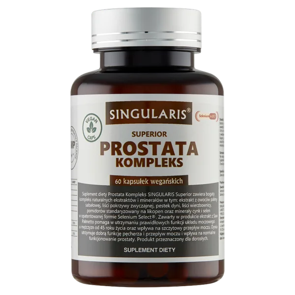 Prostata Komplex SINGULARIS Superior - Nahrungsergänzungsmittel mit natürlichen Extrakten und Mineralien zur Unterstützung der Prostatafunktion bei Männern