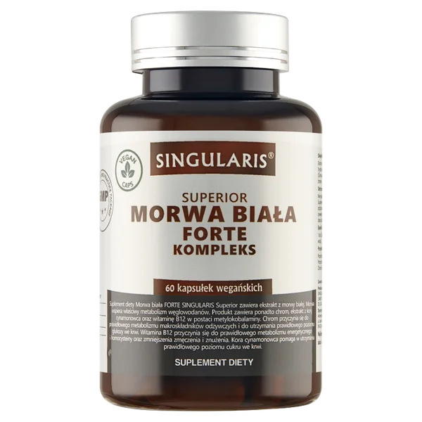 Morwa Biała Forte Komplex – Kapseln mit weißem Maulbeerextrakt, Zimtrinde und Vitamin B12 für eine gesunde Blutzuckerregulation