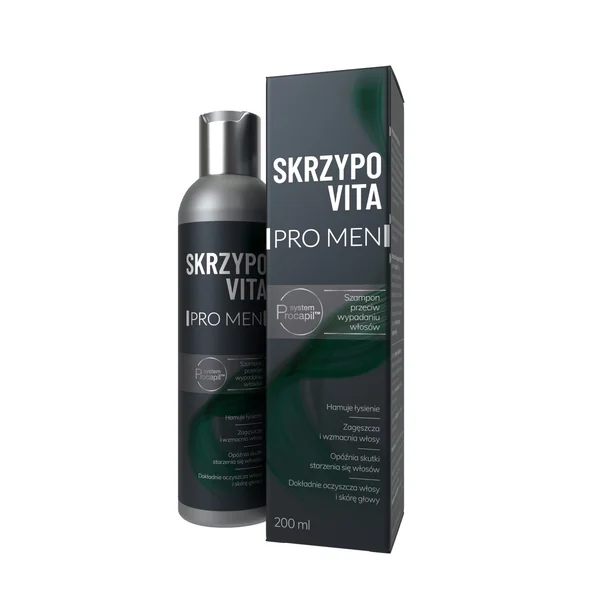 Skrzypovita Pro Men Shampoo - Pflege und Schutz für Männerhaare gegen Haarausfall mit pflanzlichen Extrakten und Procapil