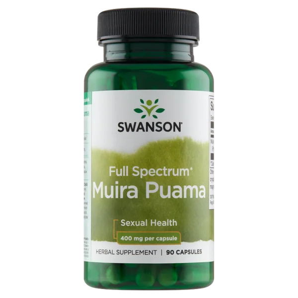 Muira Puama 400 mg Kapseln von Swanson, natürliche Unterstützung der Libido und Potenz in einer Packung mit 90 Kapseln