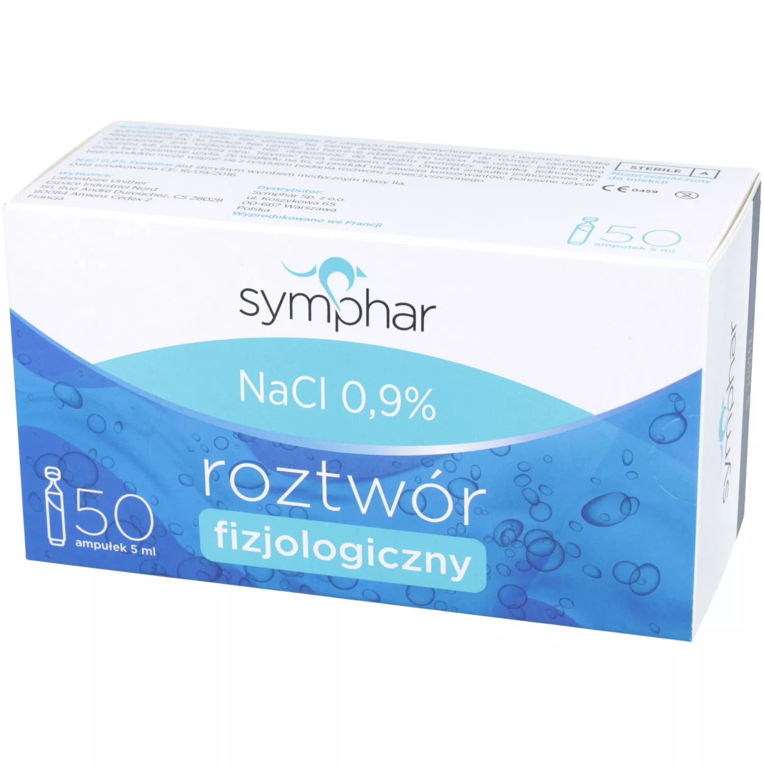 Symphar NaCl 0,9% Lösung in Ampullen für Hygiene von Augen, Ohren, Nase und Wundspülung