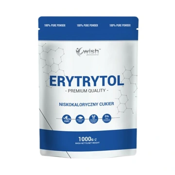 Erythritol 1 kg, natürlicher kalorienfreier Süßstoff, veganer Zuckerersatz, geeignet für Diabetiker und Diäten
