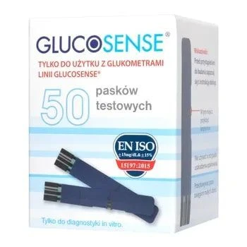 Glucosense Teststreifen zur Messung des Blutzuckerspiegels, 50 Stück, 1 Packung: Präzise Teststreifen zur Blutzuckermessung, ideal für die Verwendung mit dem Glucosense Blutzuckermessgerät