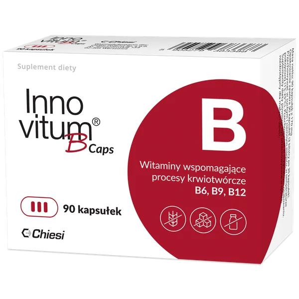 InnovitumB® Caps – Hochwertiger B-Vitamin-Komplex mit Vitamin B6, B9 (Folsäure) und B12 zur Unterstützung von Blutbildung und Nervensystem
