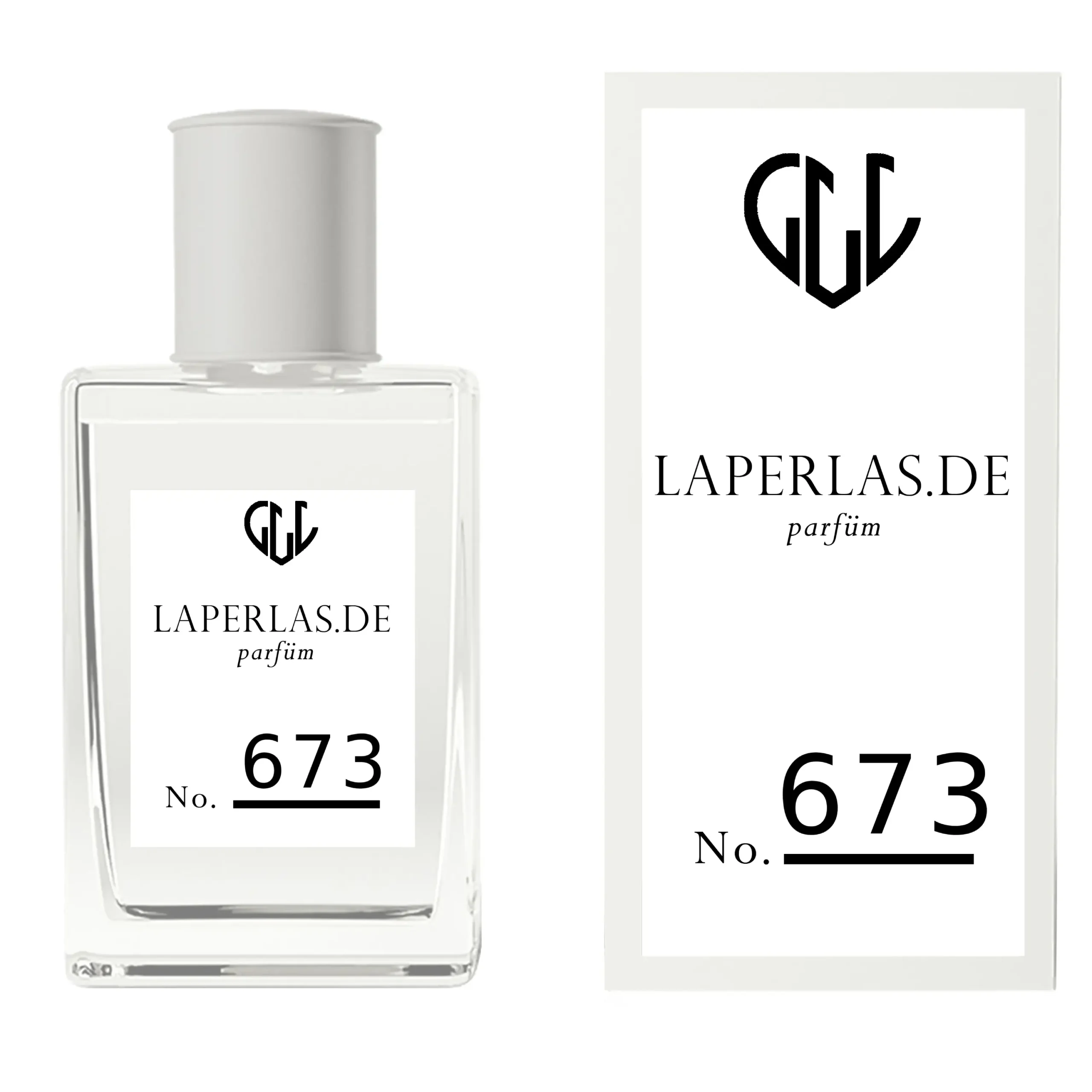 Flakon des Laperlas Parfüms 673, inspiriert von Paco Rabanne – Olympea Aqua. Frischer, blumiger Duft für die moderne Frau, ideal für den Alltag